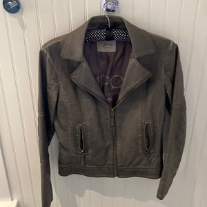 Vegan leather biker jacket